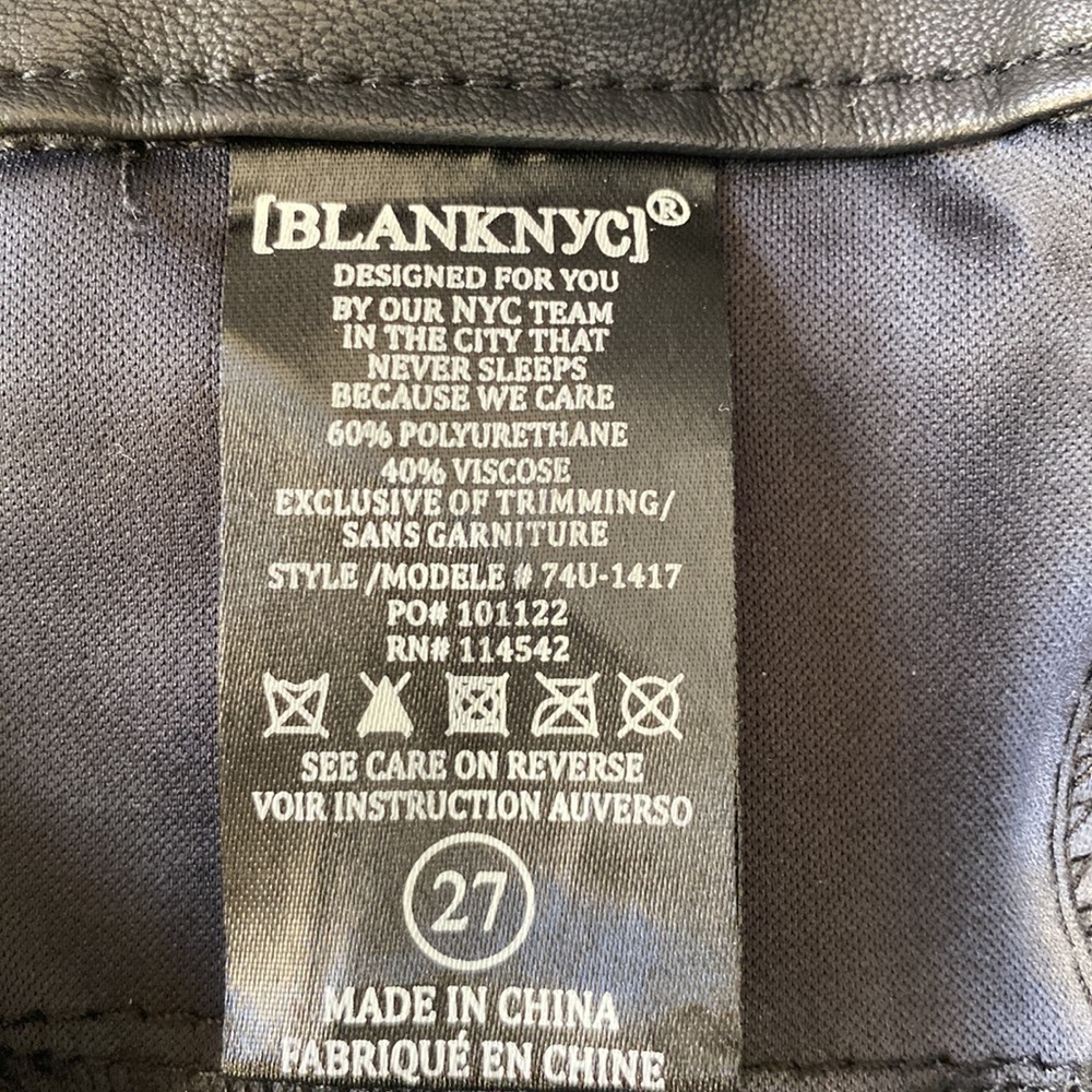 BLANK DENIM NYC whipstitch faux leather pant - Picture 8 of 11